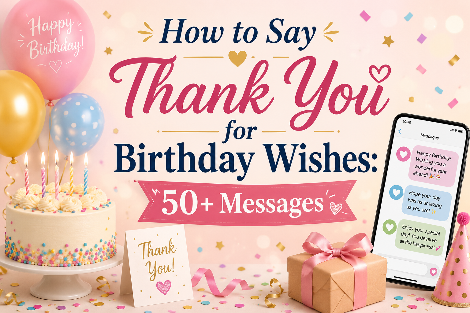 How to Say Thank You for Birthday Wishes: 50+ Messages