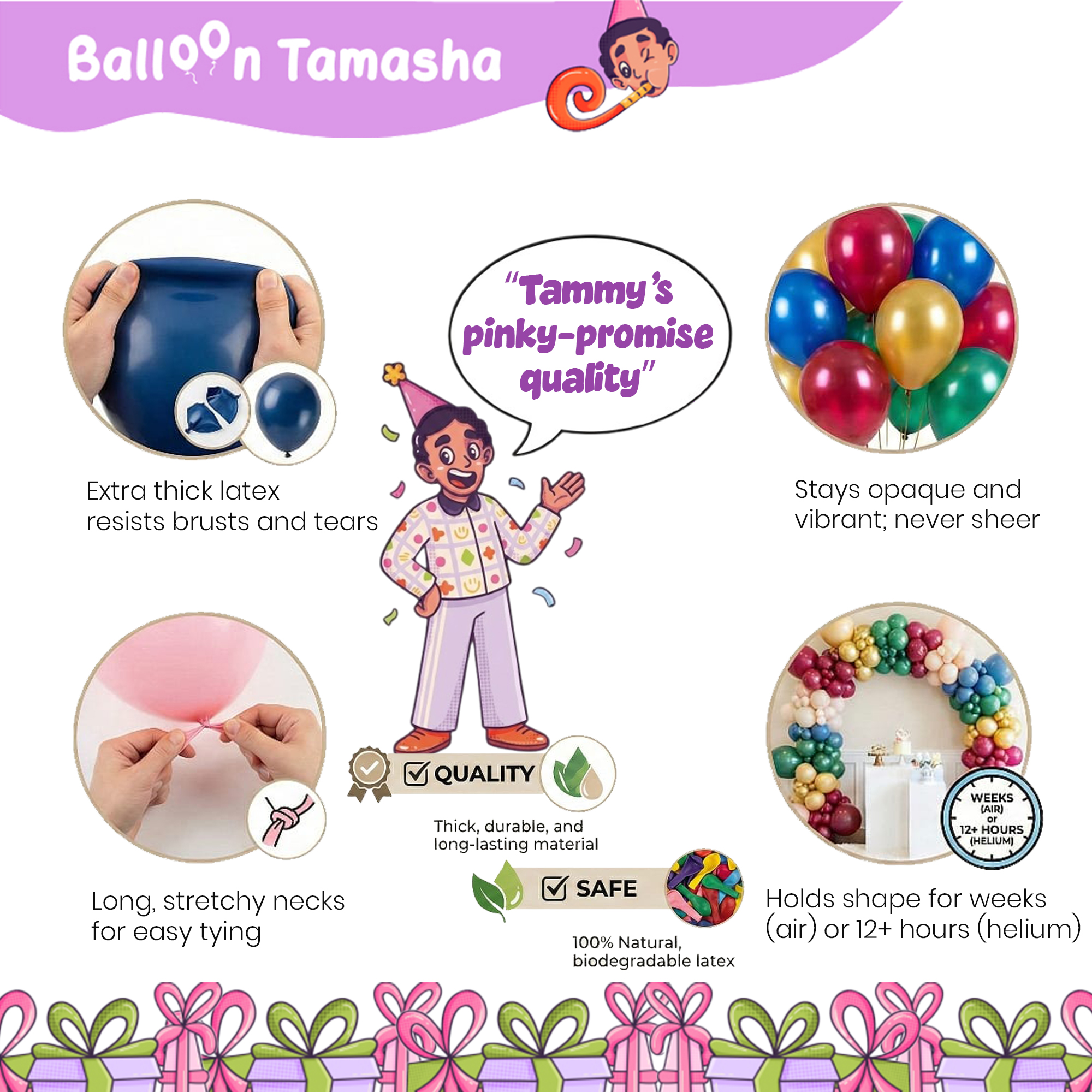 Happy Birthday Foil Balloon Decoration Kit | Letter Balloons with Star & Heart Balloons Set