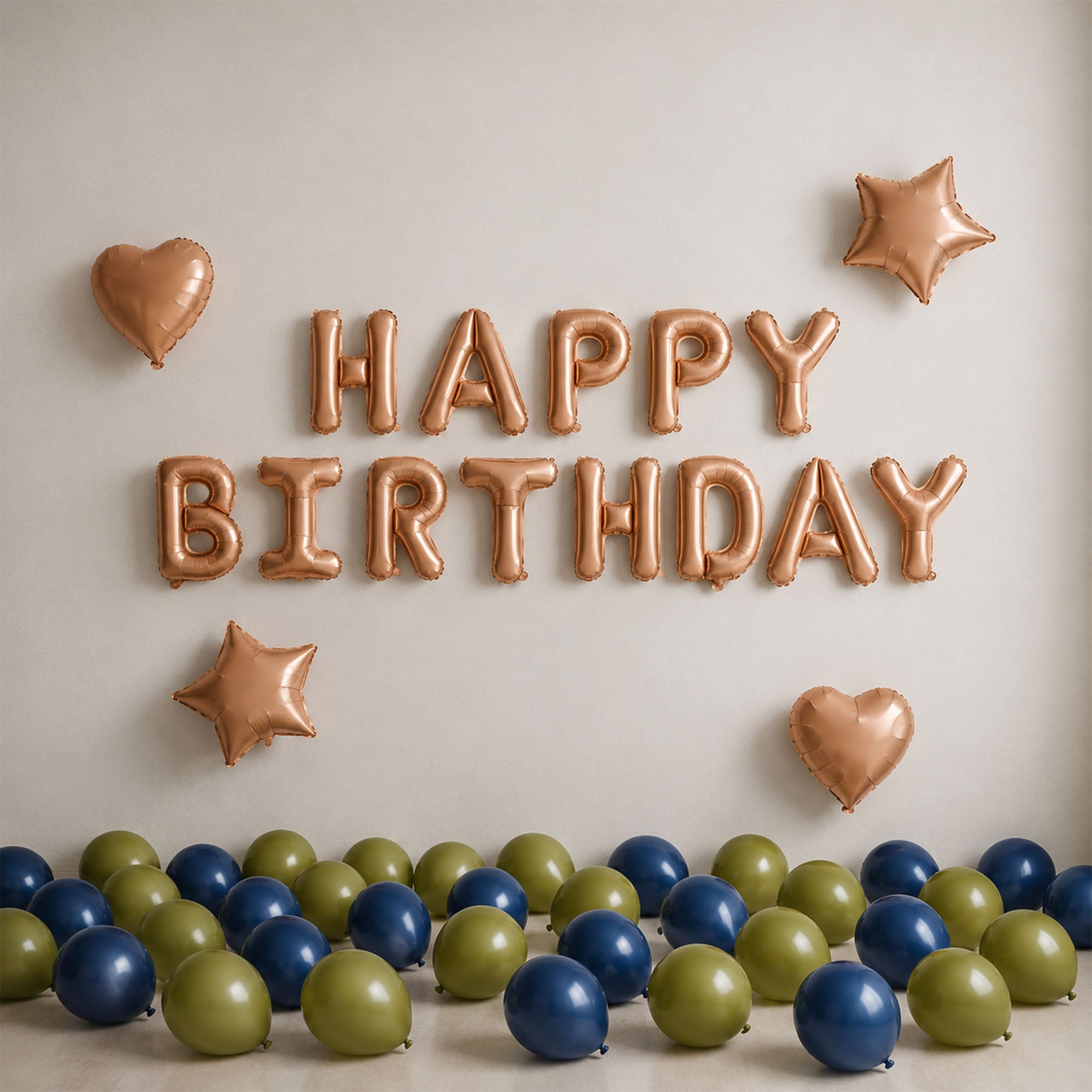 #color_Rosegold HBD Blue Green Balloons