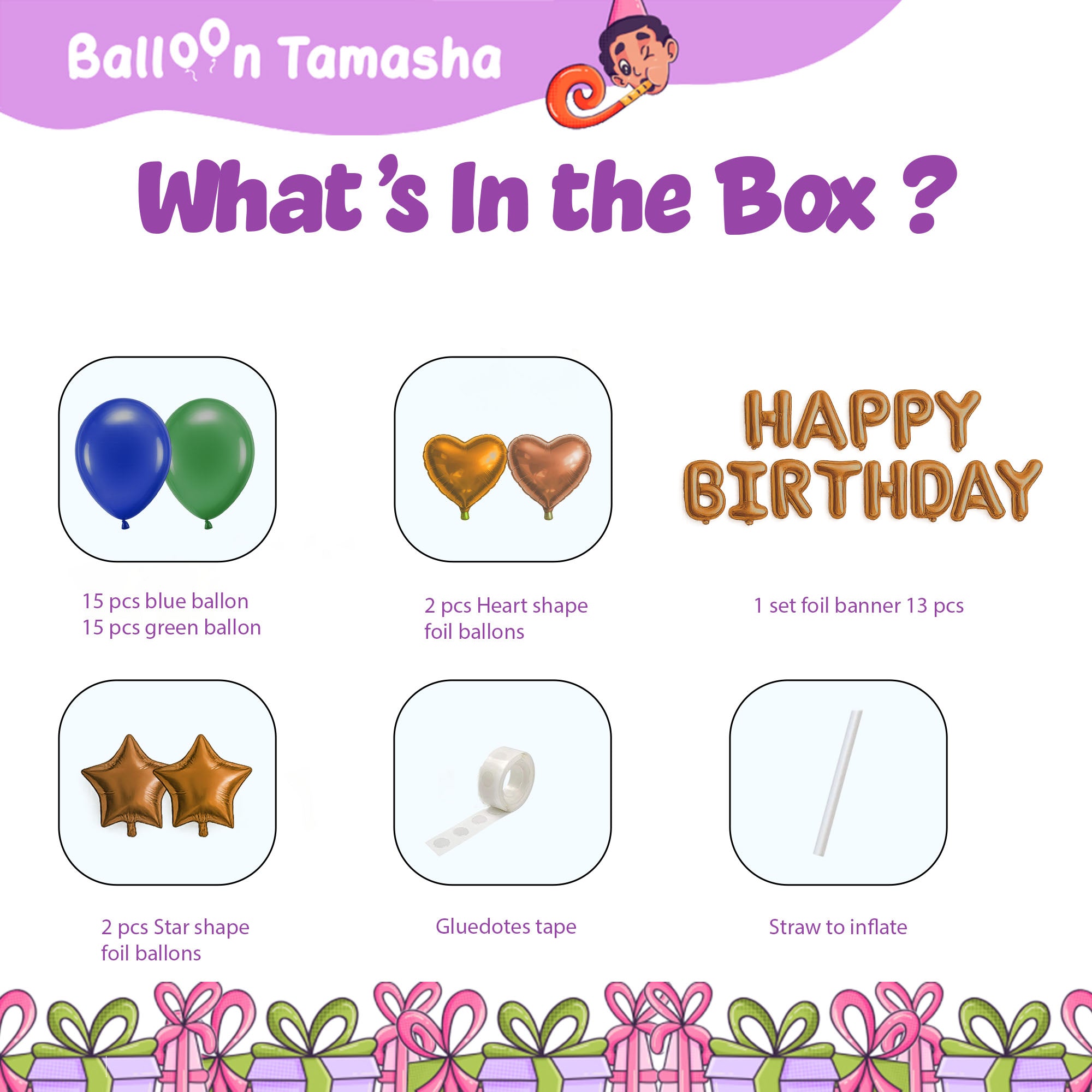 #color_Rosegold HBD Blue Green Balloons