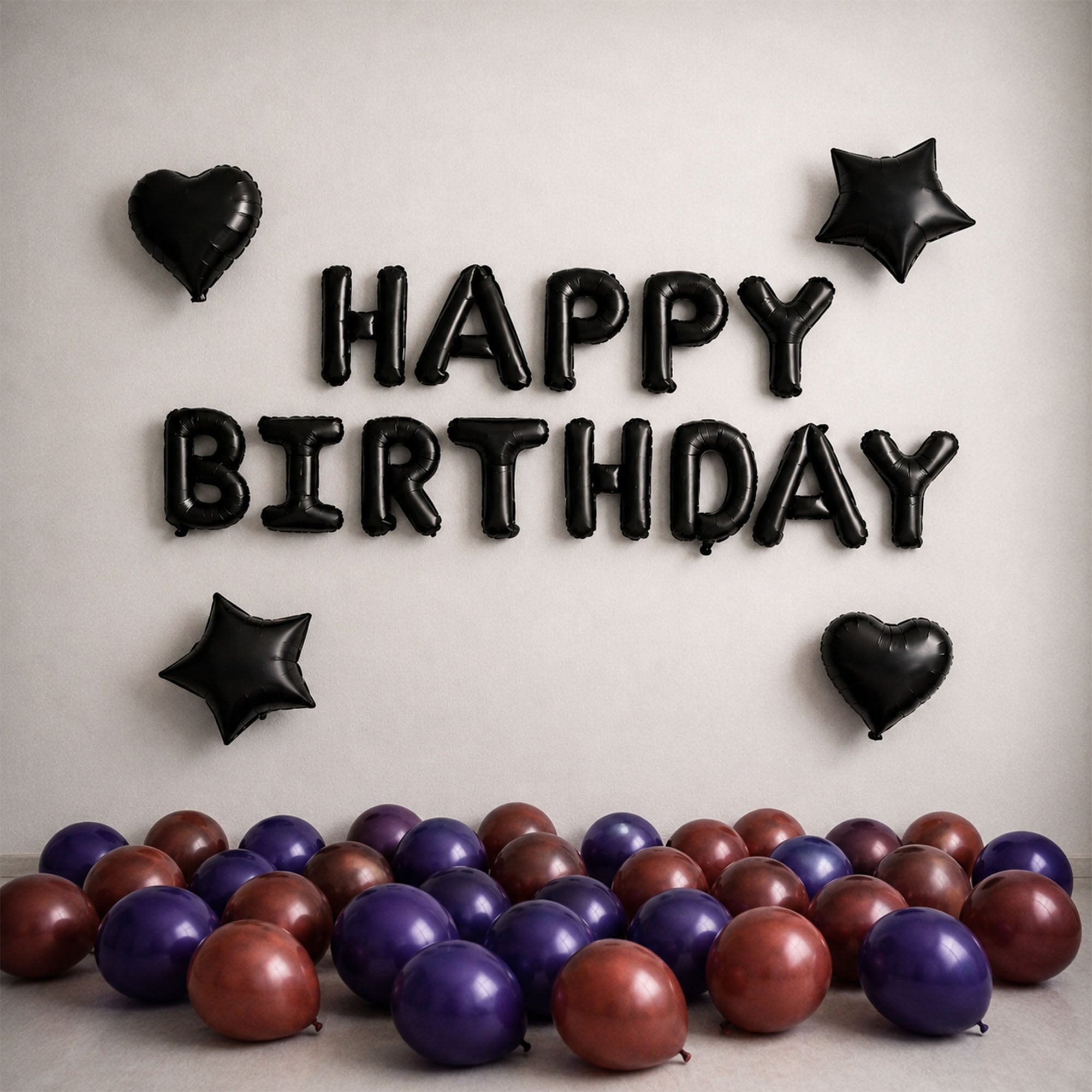 #color_Black HBD Purple Red Balloons
