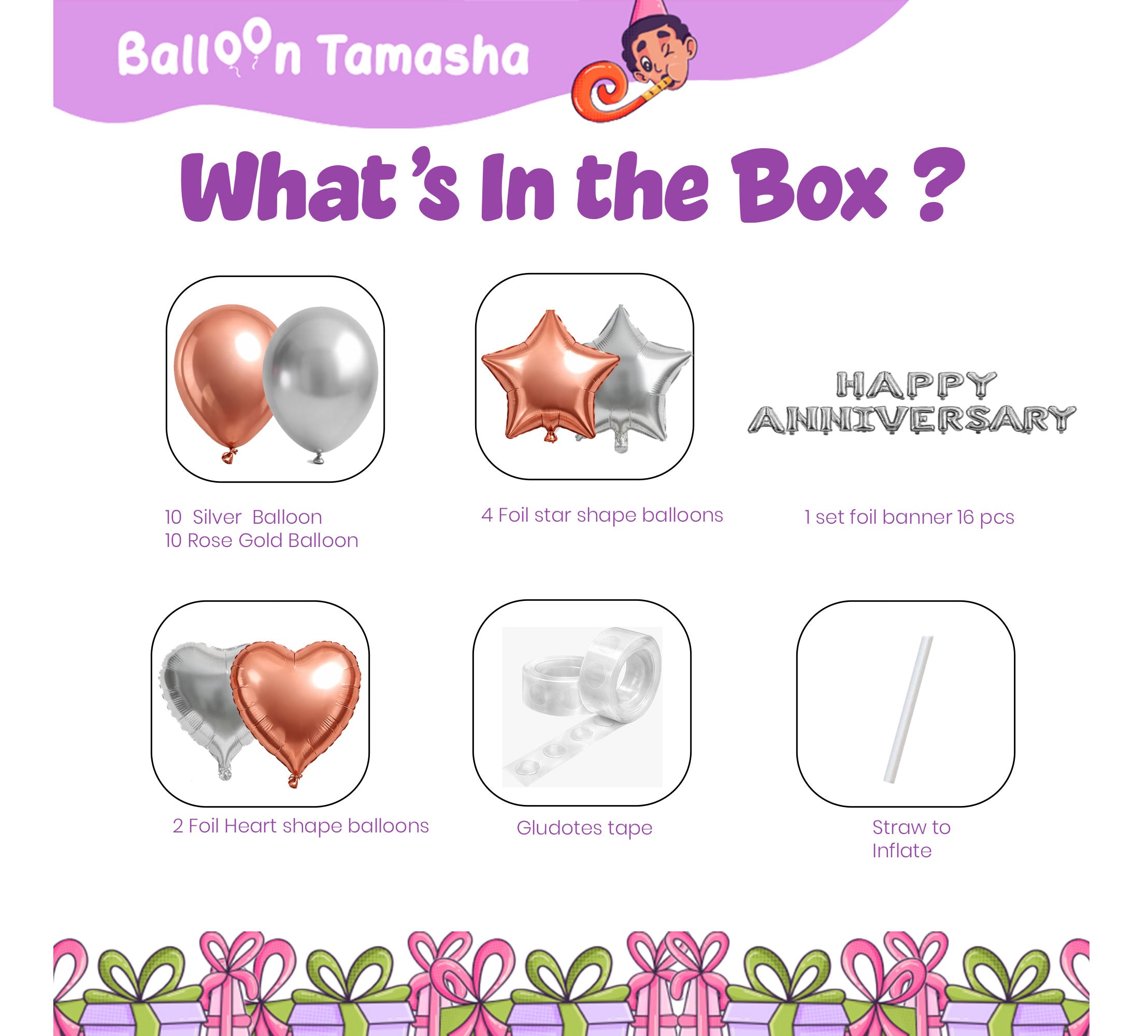 #color_Silver HA with Rosegold & Silver Balloons