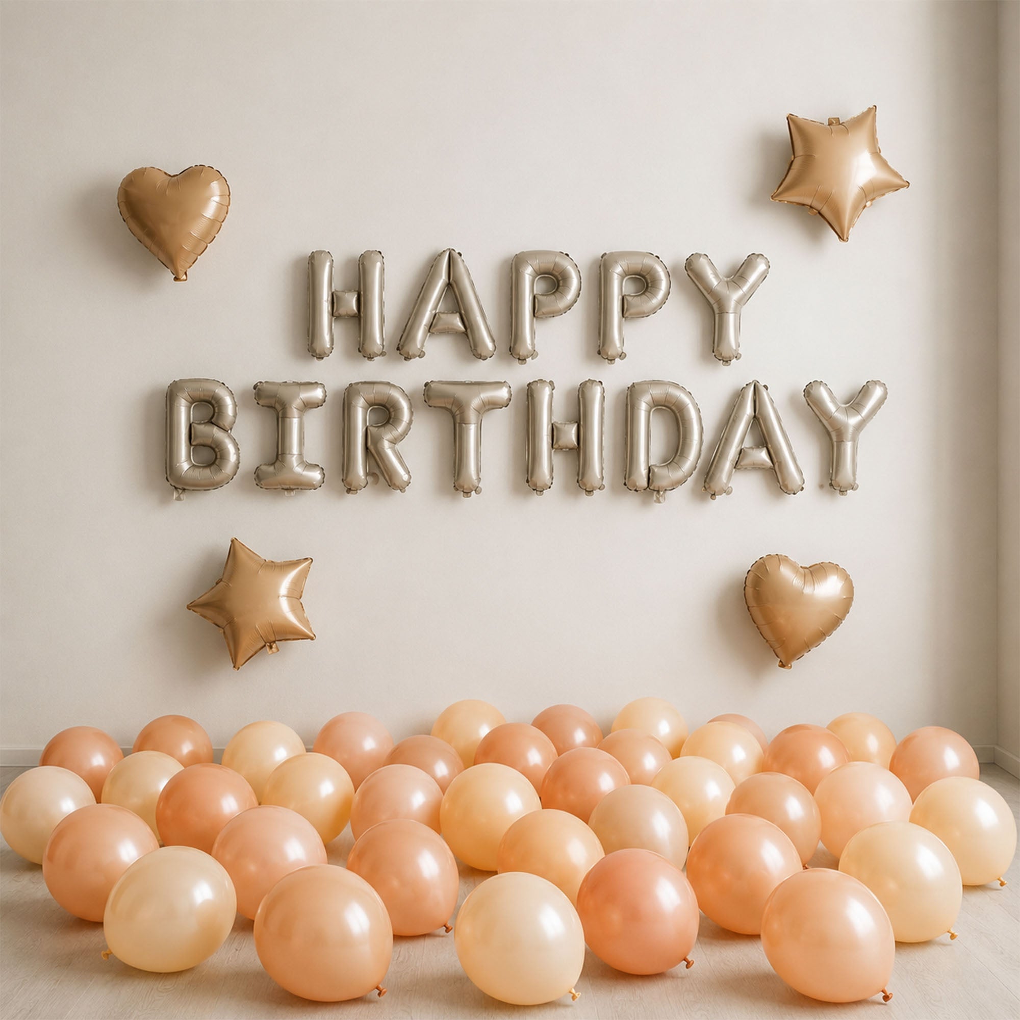 #color_Rosegold HBD Rosegold Balloons