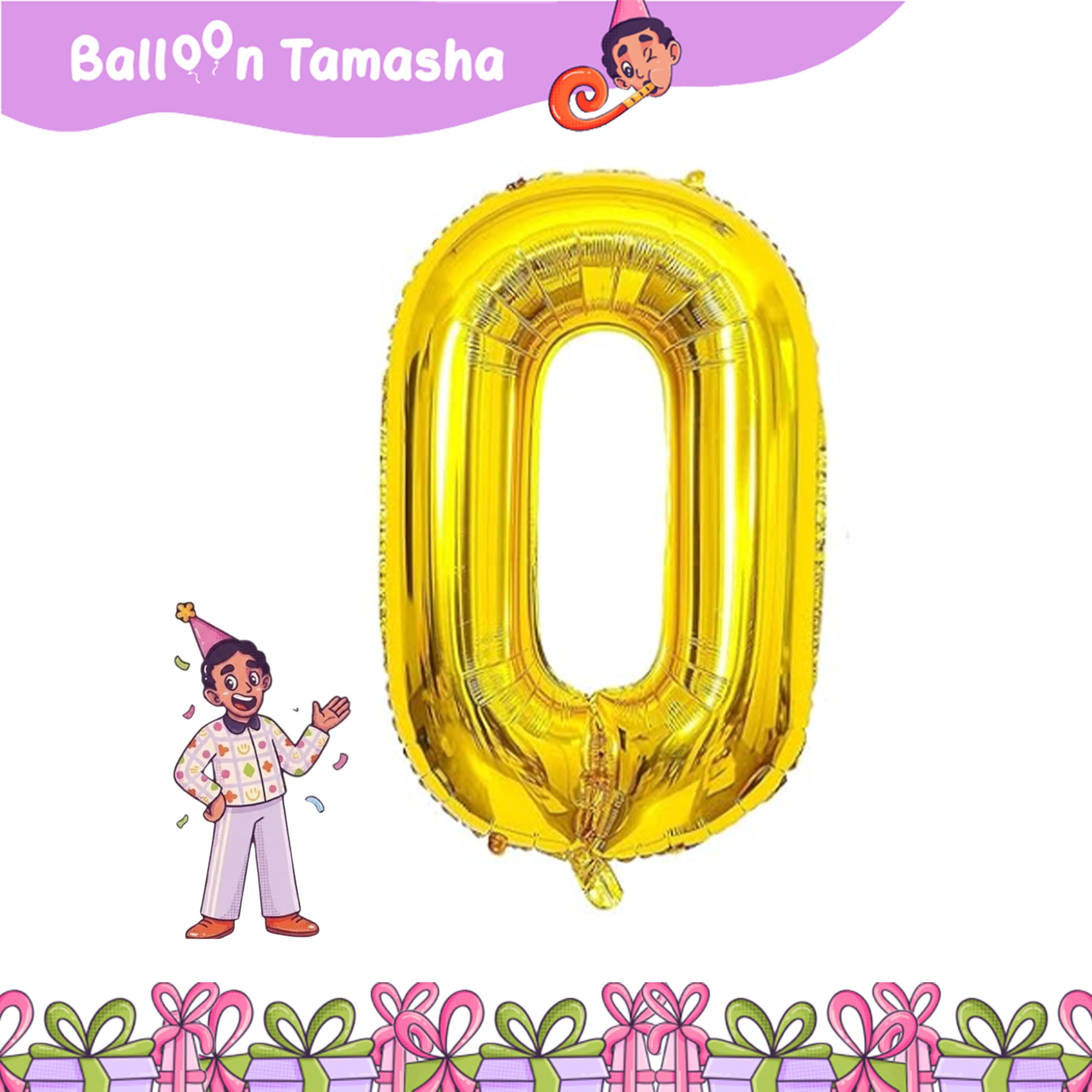 0 to 9 Golden color Number foil