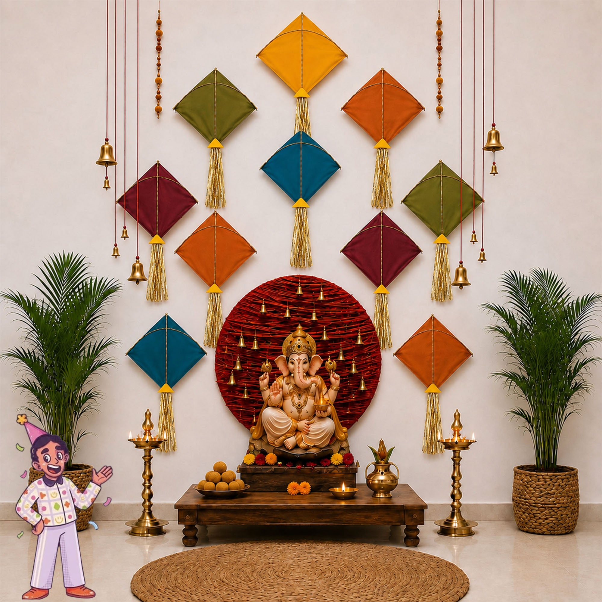 Ganpati Kites Pooja Decoration Kit