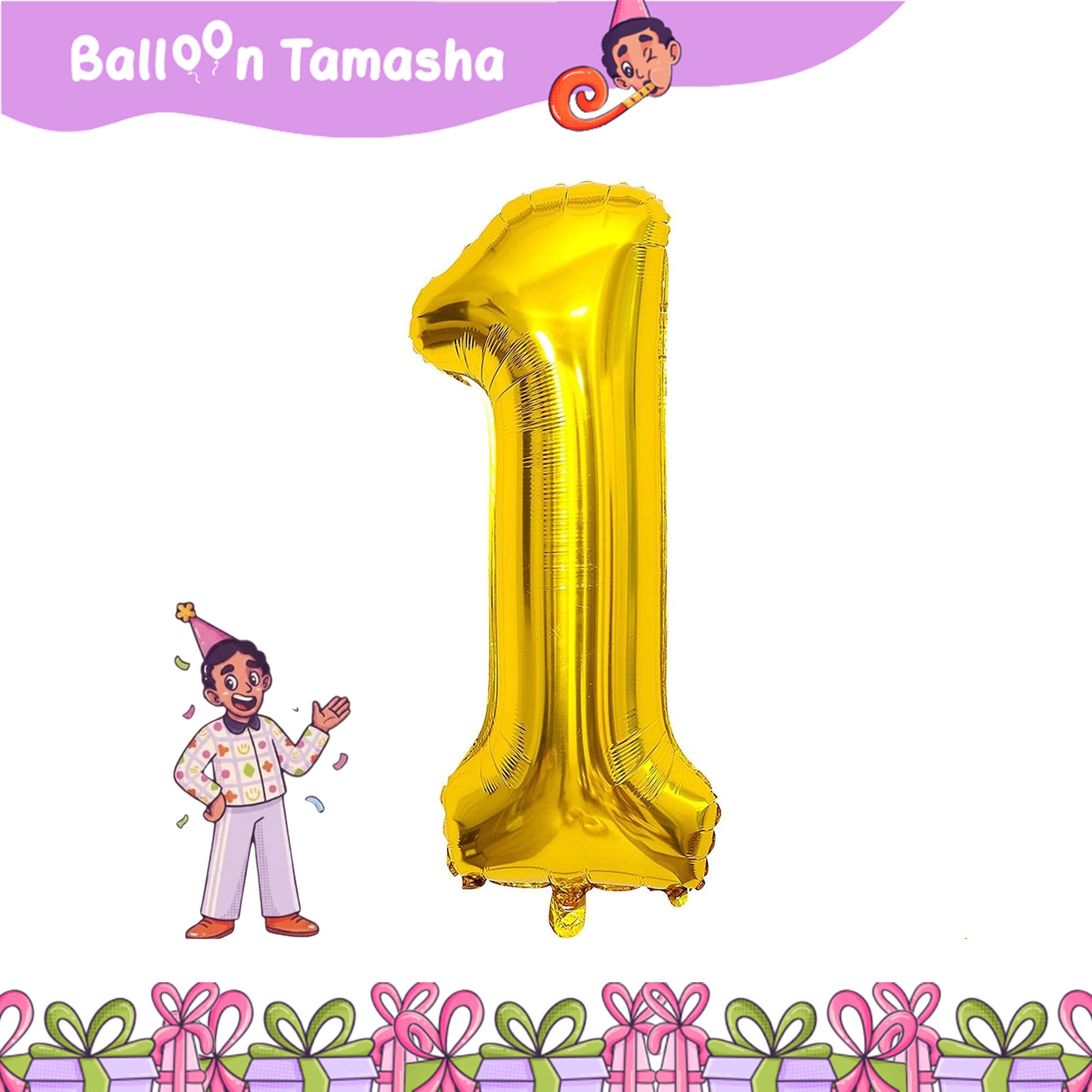 0 to 9 Golden color Number foil