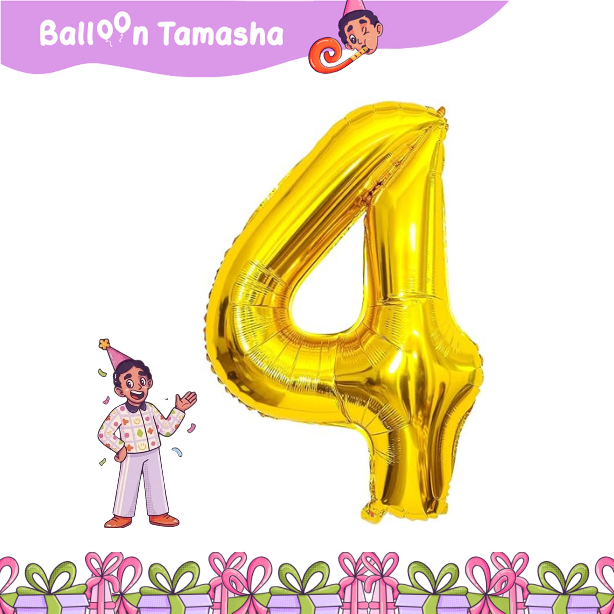 0 to 9 Golden color Number foil
