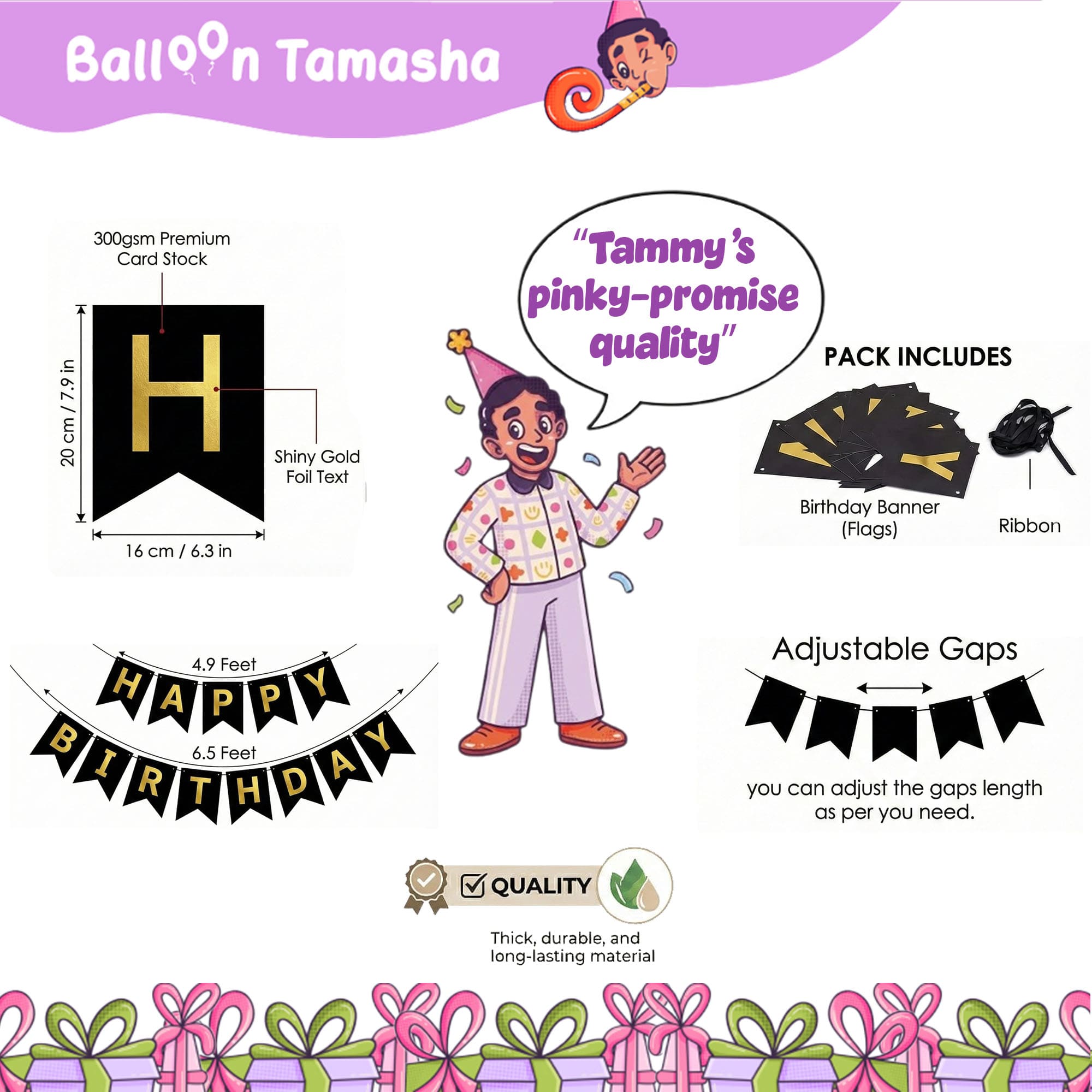Paper Fan Birthday Decoration Kit | DIY Happy Birthday Party Decor Set