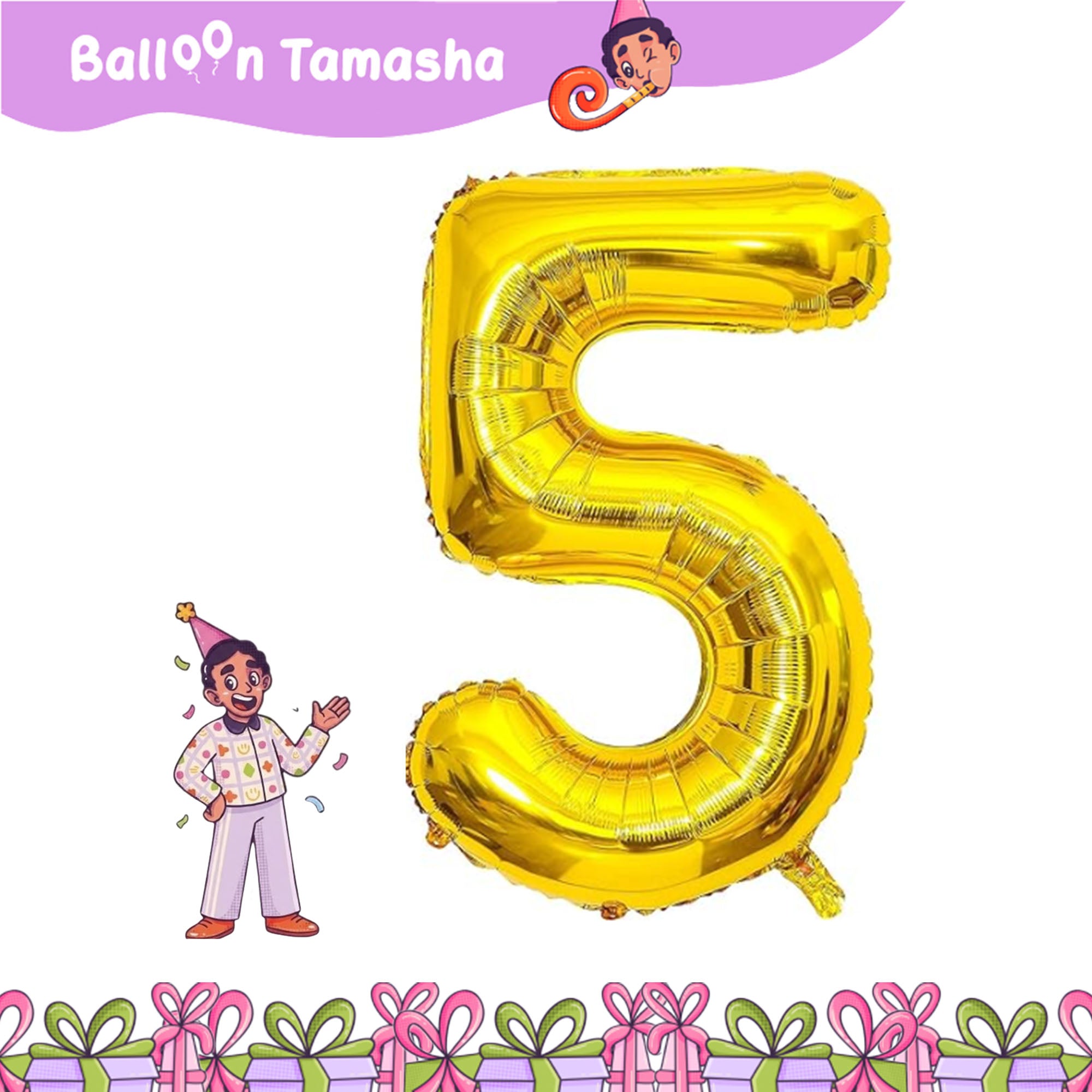 0 to 9 Golden color Number foil