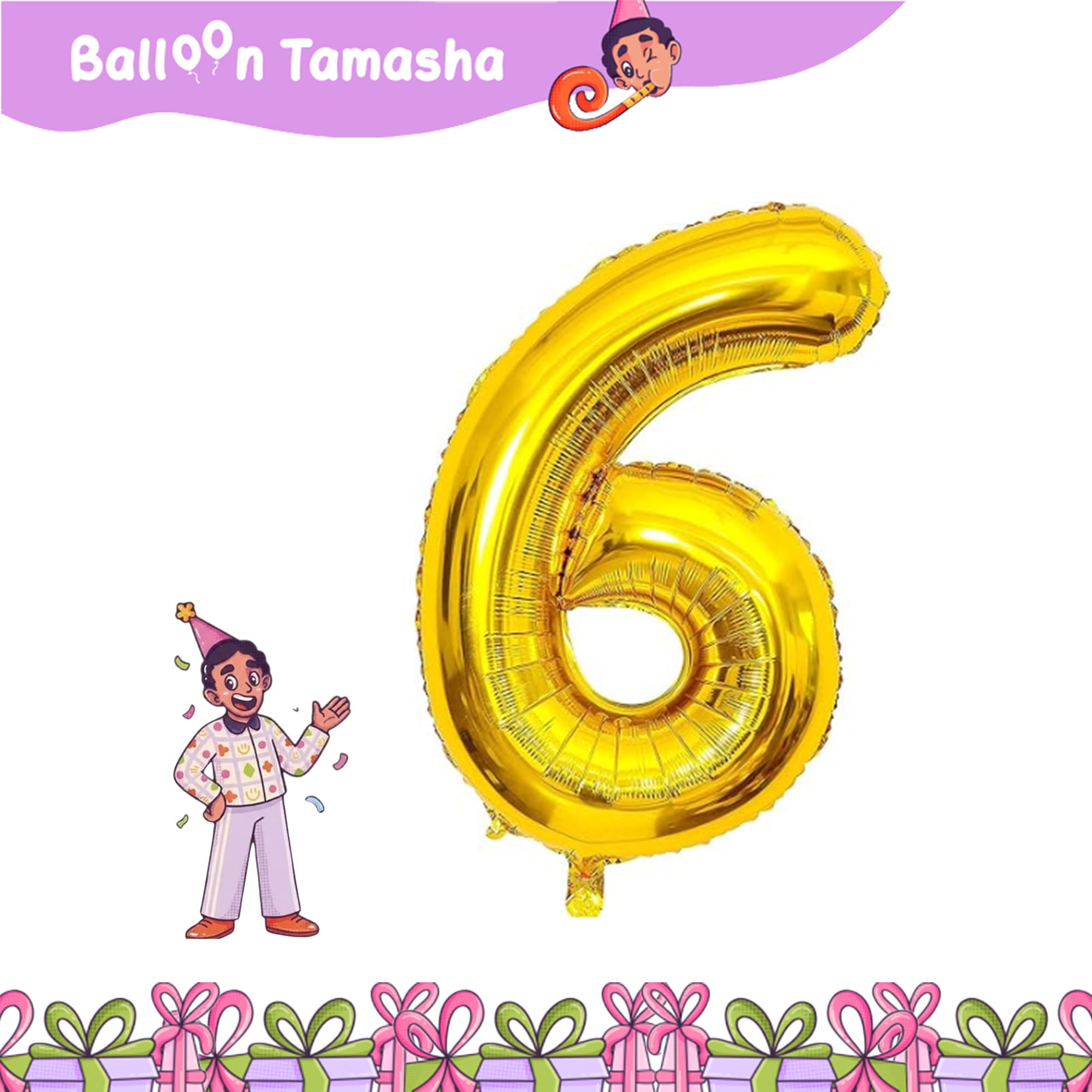 0 to 9 Golden color Number foil