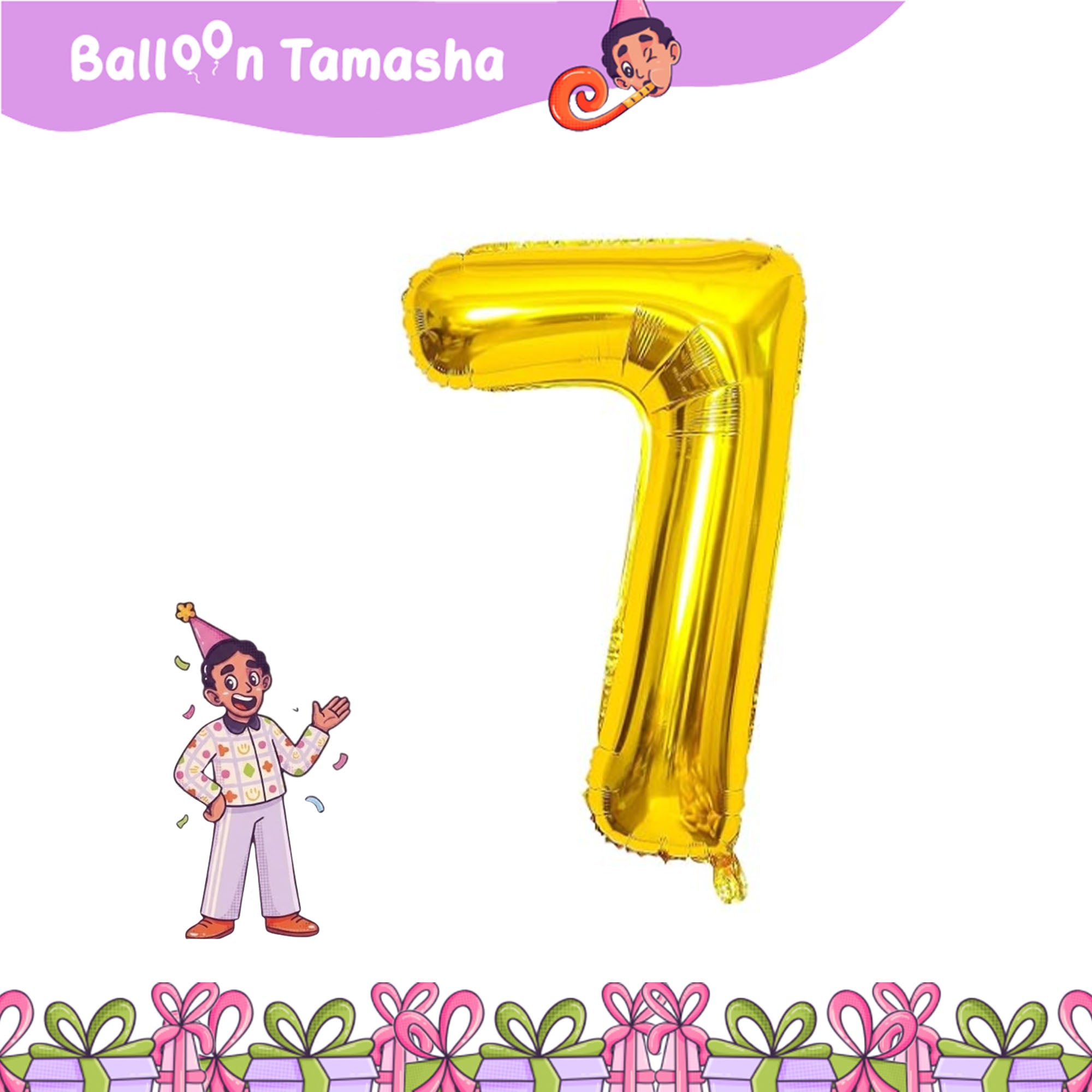 0 to 9 Golden color Number foil