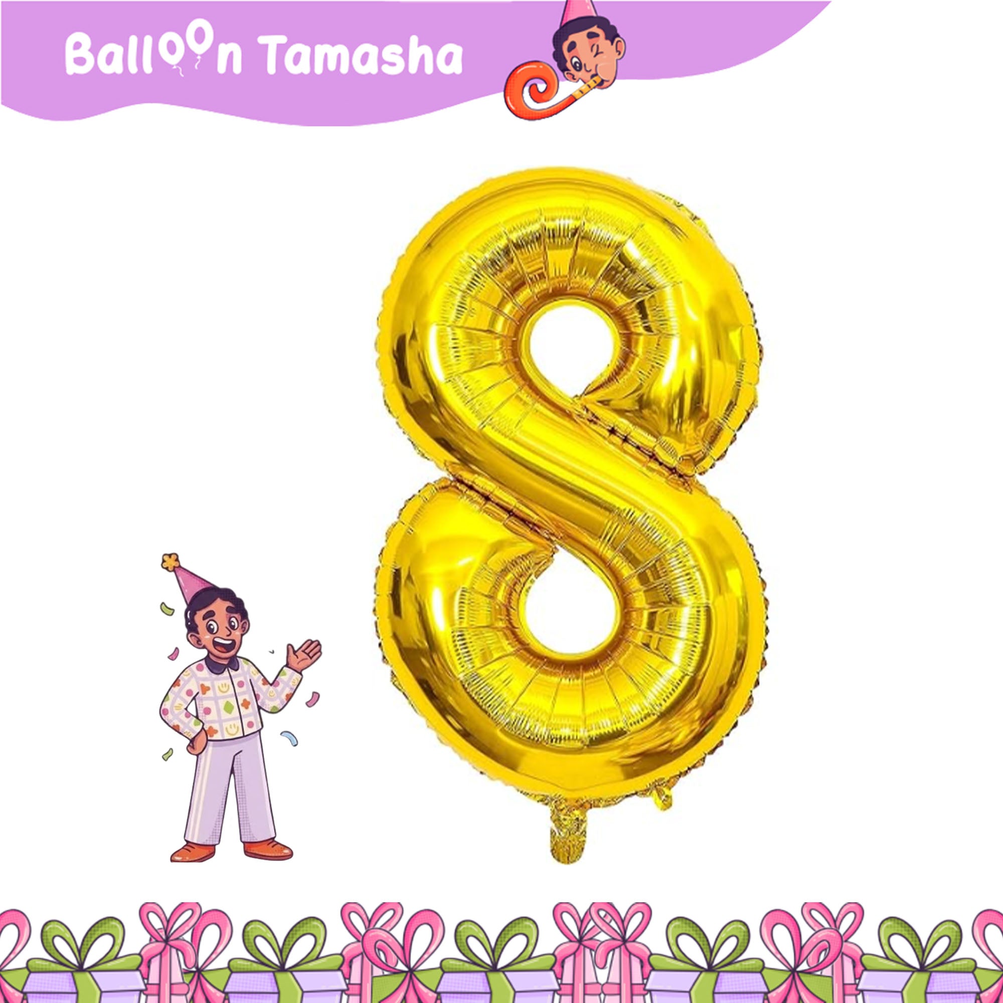0 to 9 Golden color Number foil