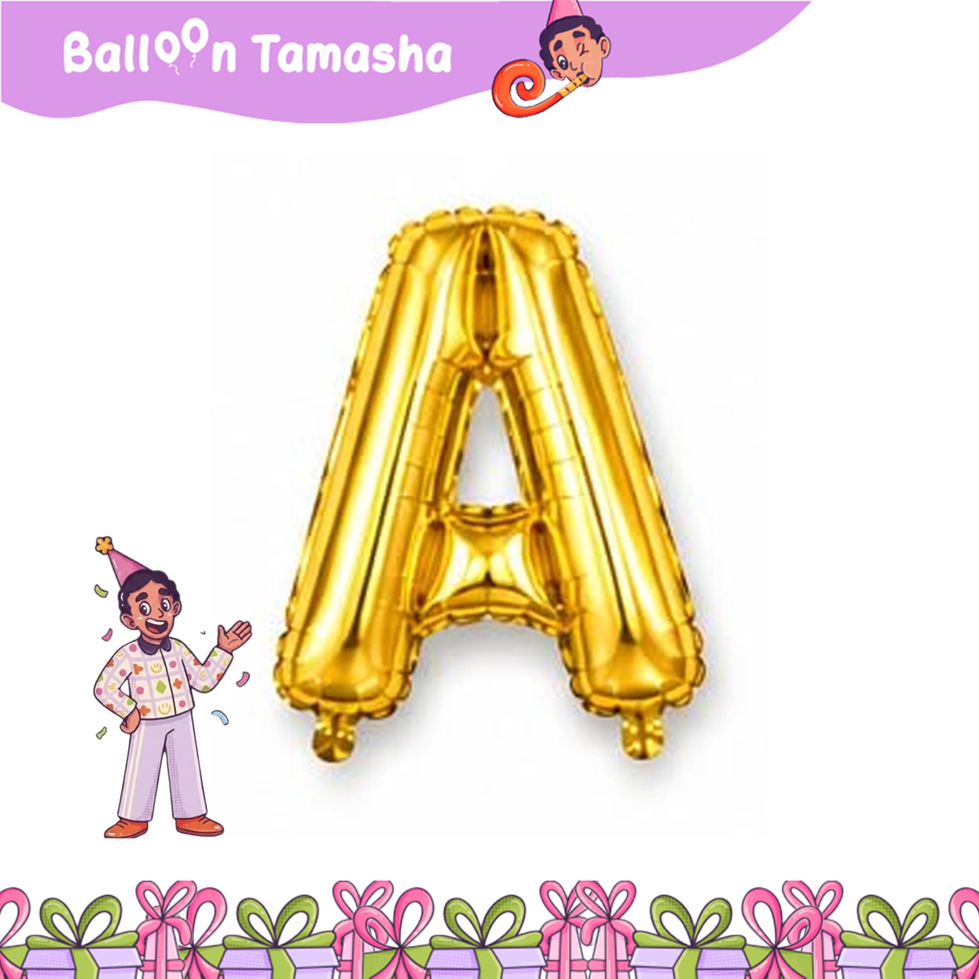 A to Z Golden color Letter foil