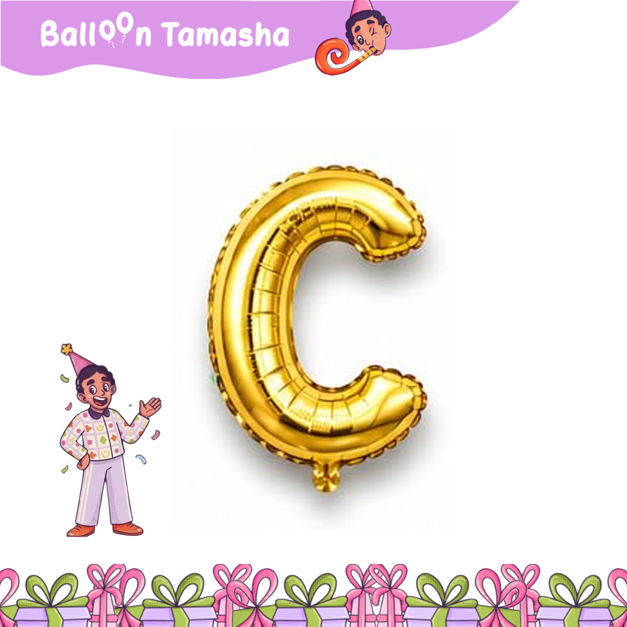 A to Z Golden color Letter foil