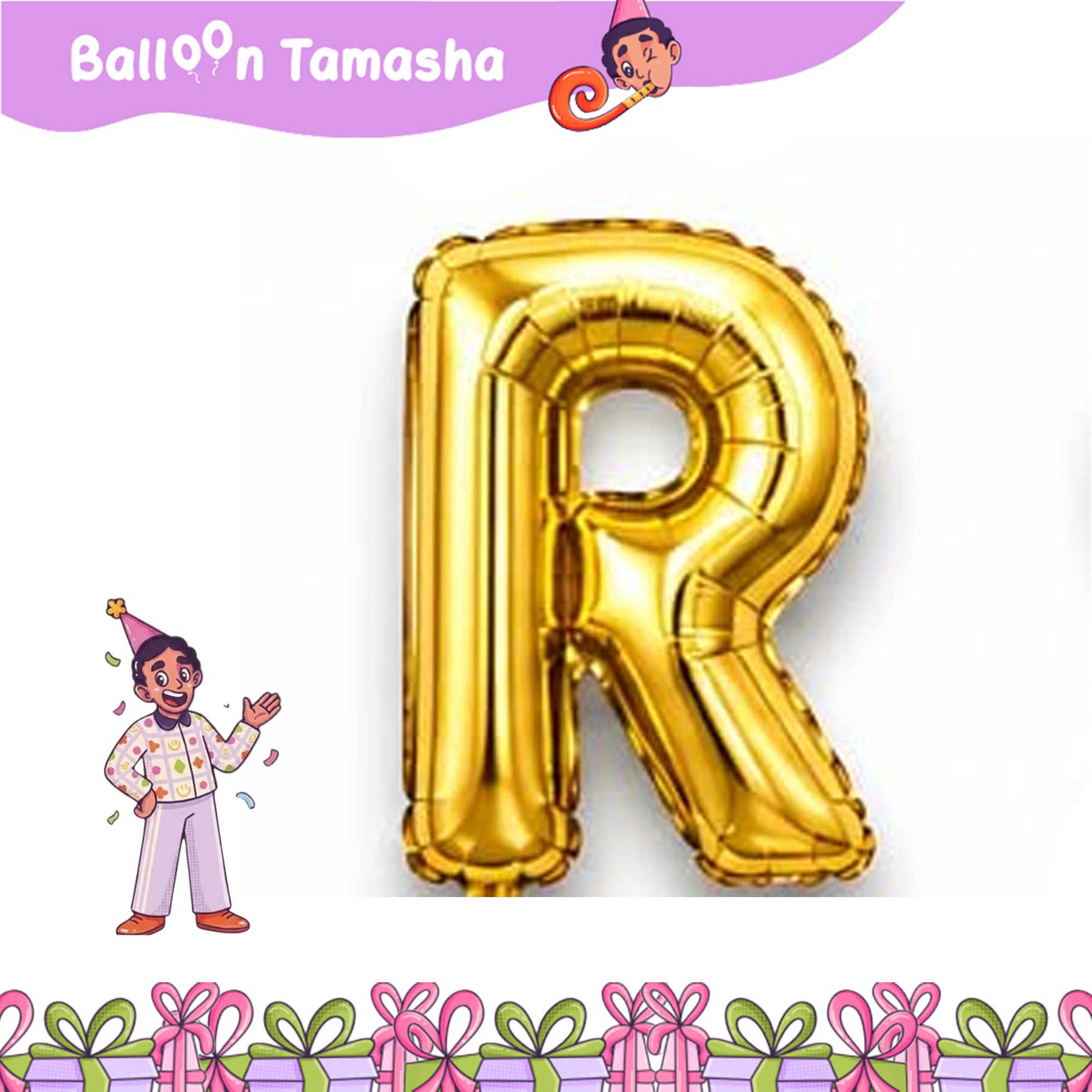 A to Z Golden color Letter foil