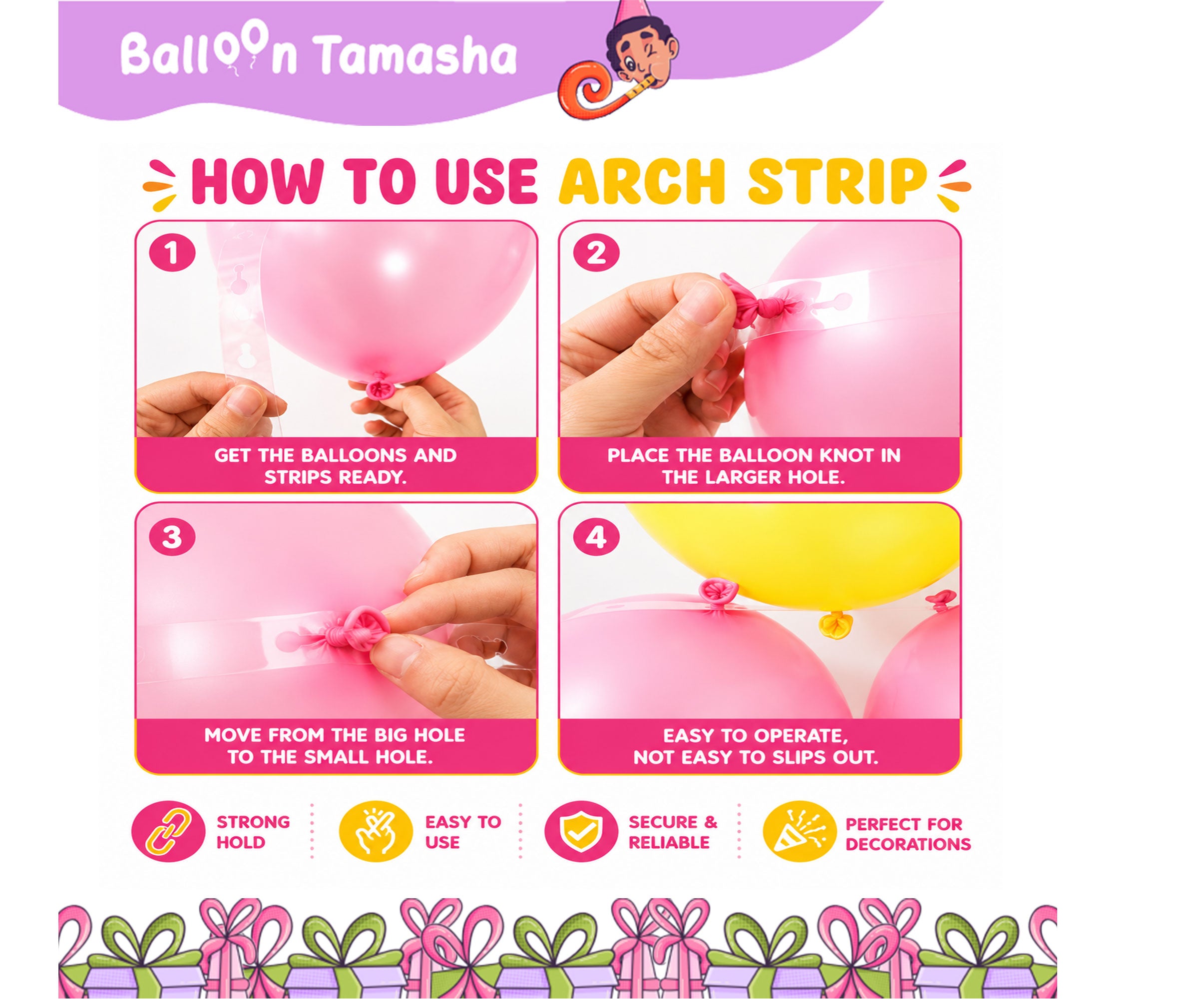 Balloon Glue Dot Roll | Transparent Double-Sided Adhesive Tape for Balloon Decorations & Crafts