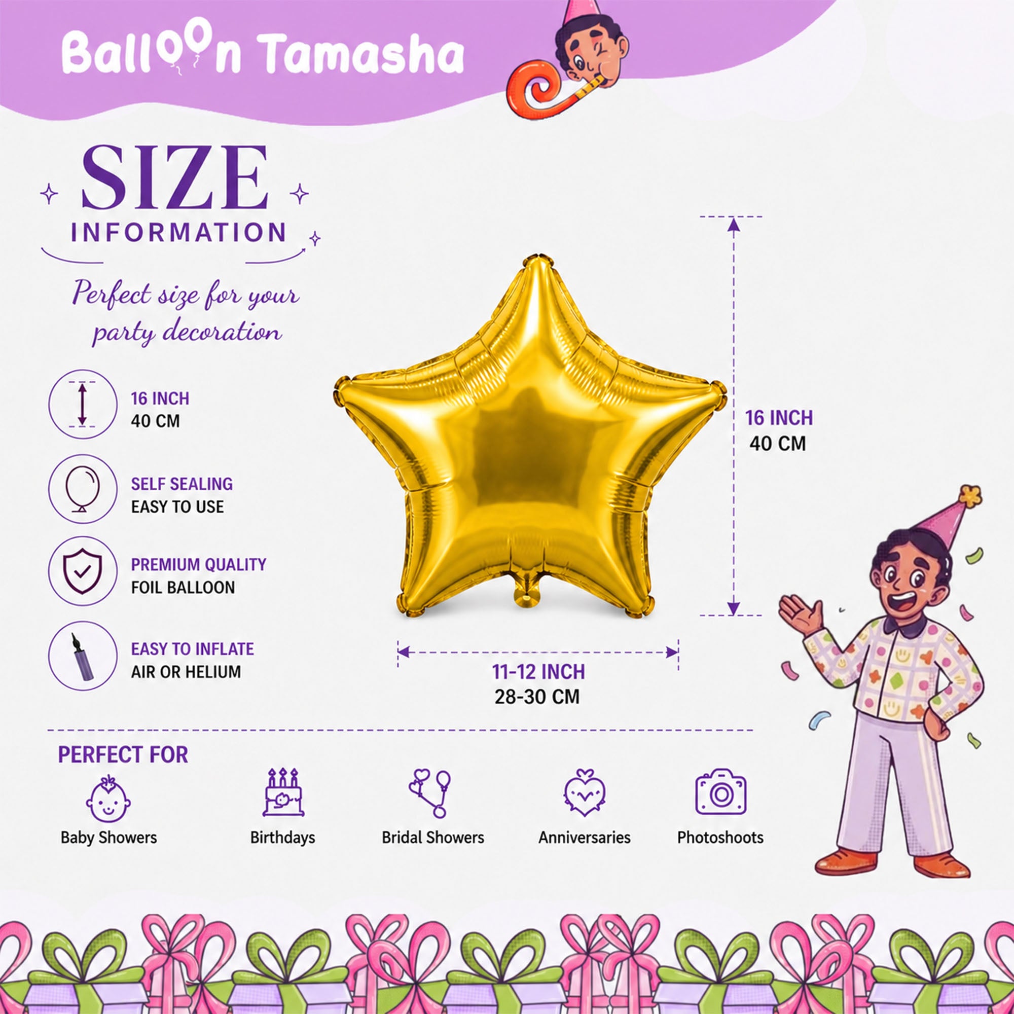 Star shape foil