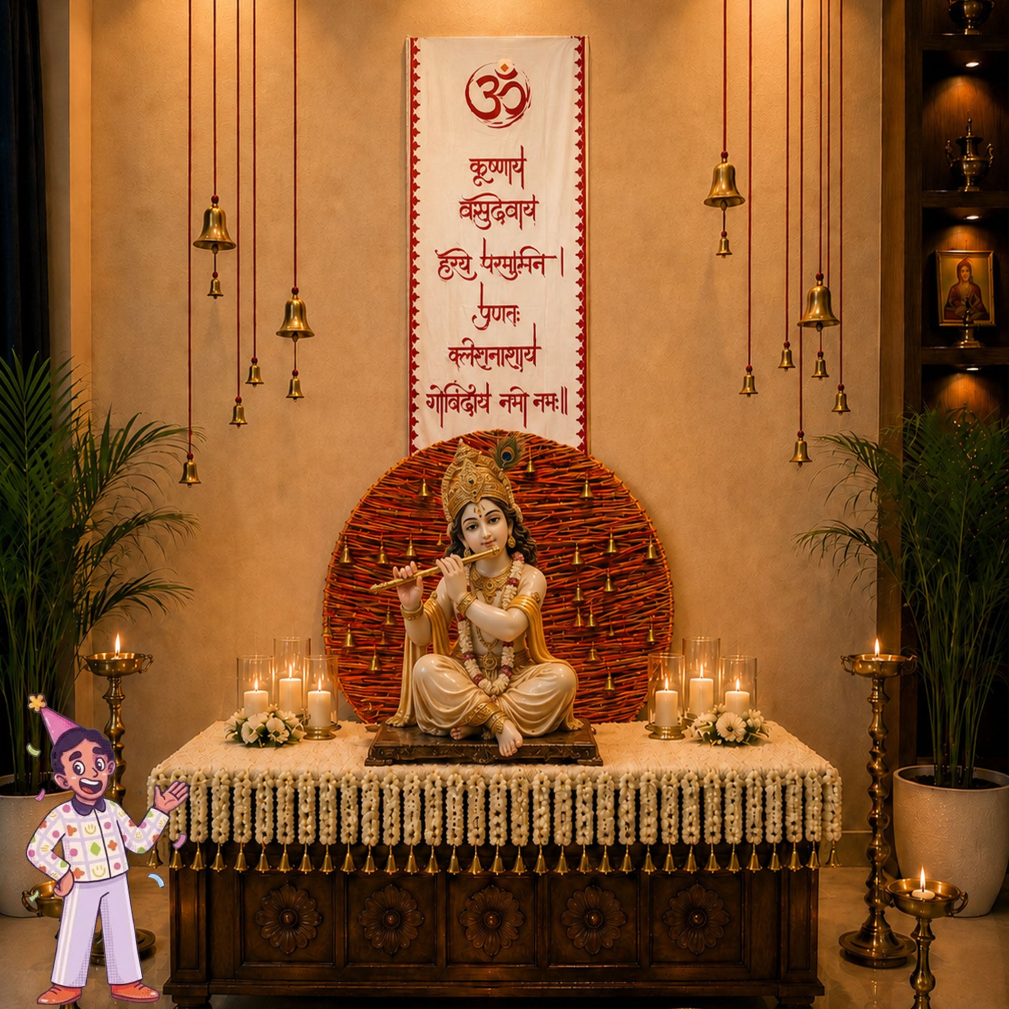 Thread decoration for Pooja