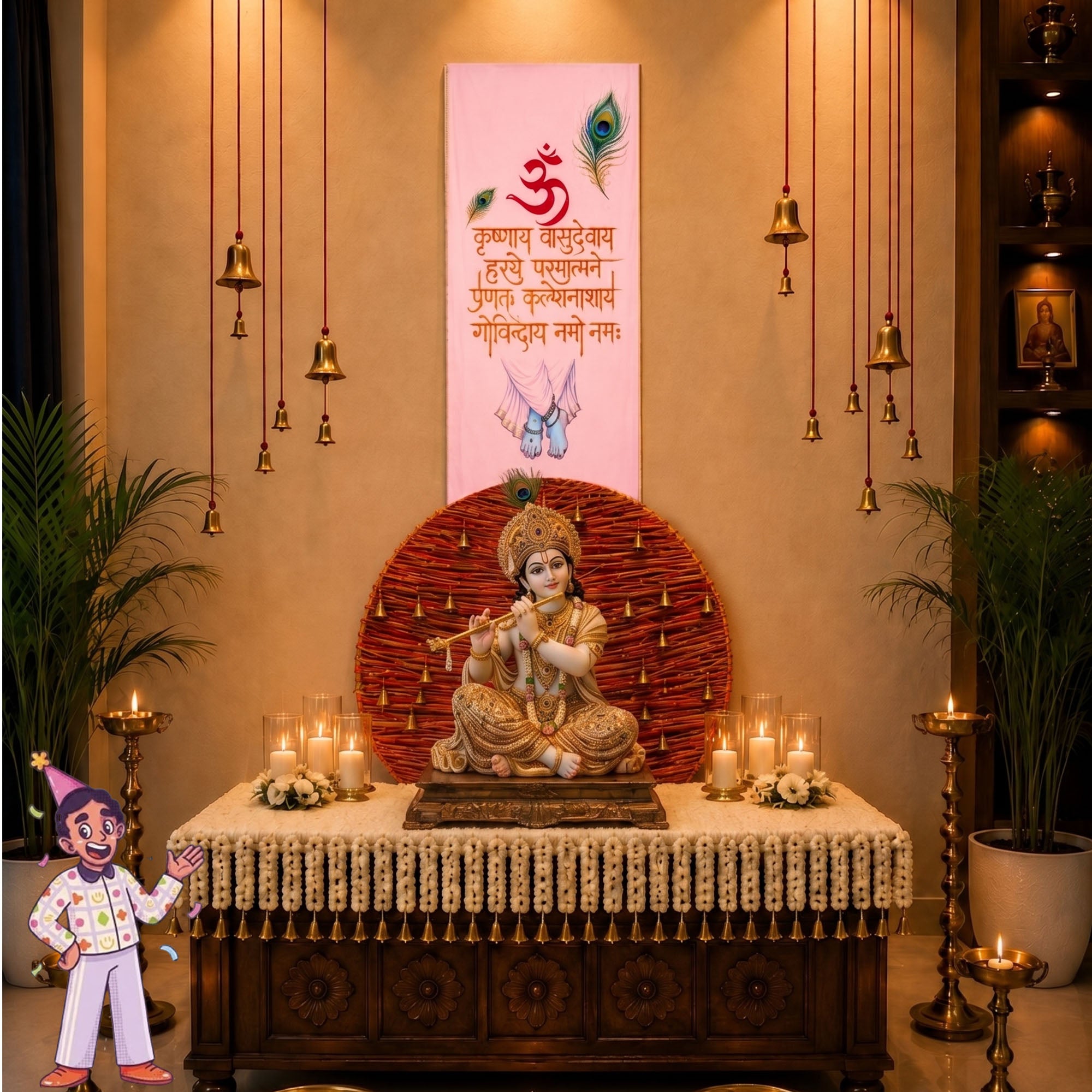 Thread decoration for Pooja