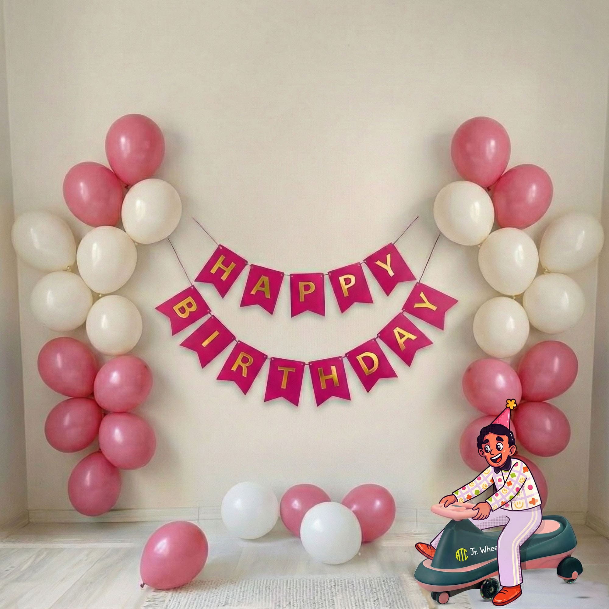 #color_Pink & White
