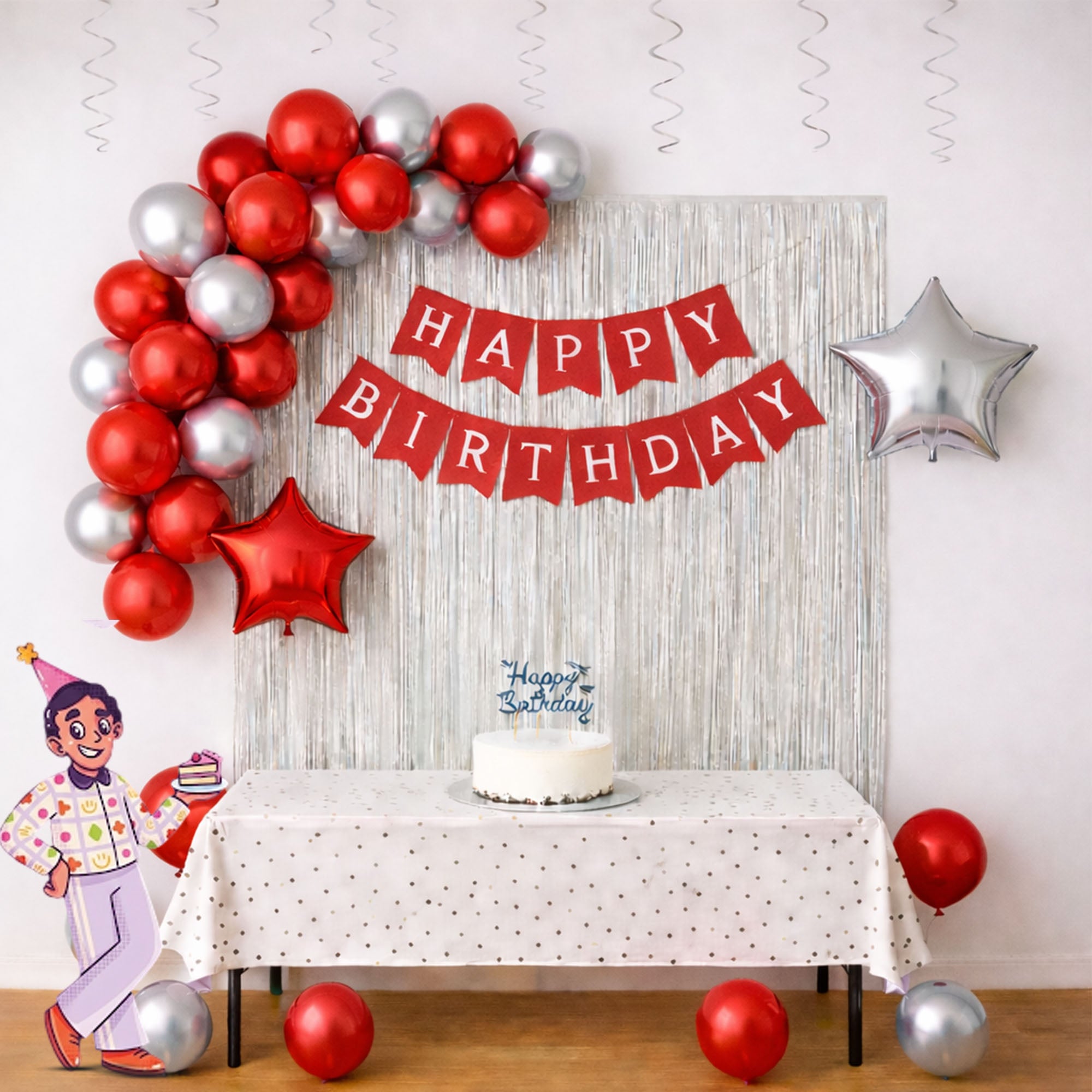 #Color_Red & Silver