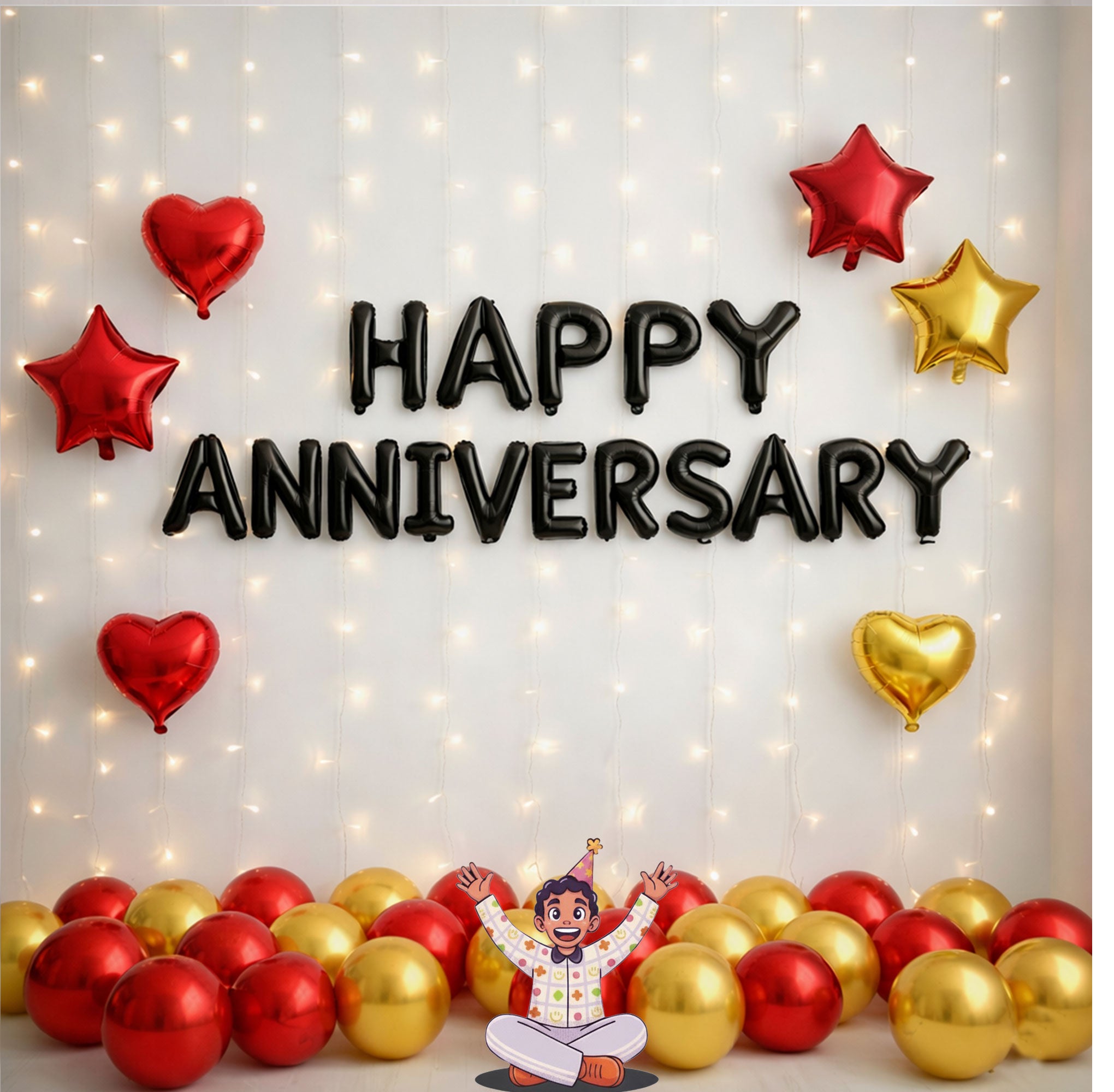 #color_Black HA with Red & Gold Balloons